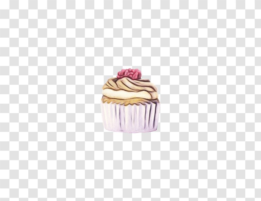 Cupcake Baking Cup Buttercream Pink Icing - Food - Baked Goods Dessert Transparent PNG