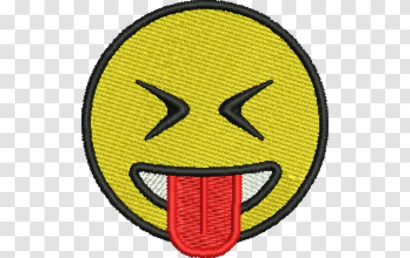 Emoji Smiley Embroidered Patch Emblem - Award Or Decoration - Stick Tongue Transparent PNG