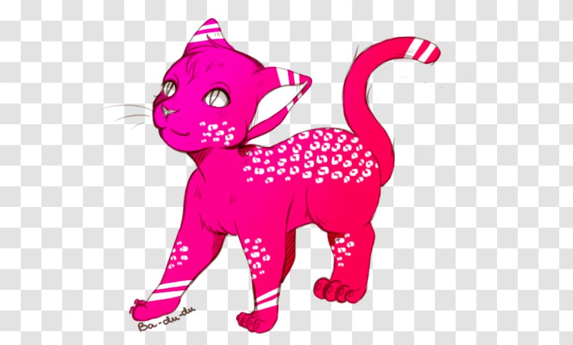 Whiskers Cat Pink M Clip Art - Character - Leopard Transparent PNG