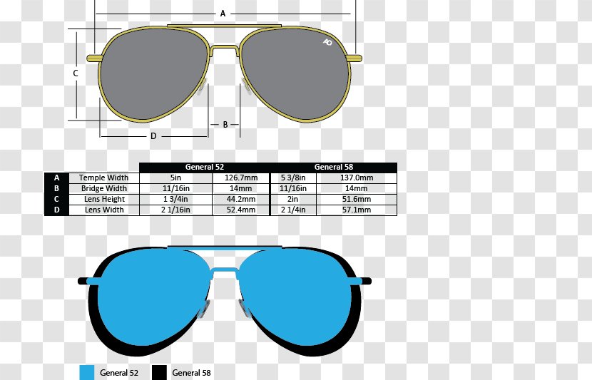 Aviator Sunglasses Goggles Randolph Engineering - Three-dimensional Chart Transparent PNG