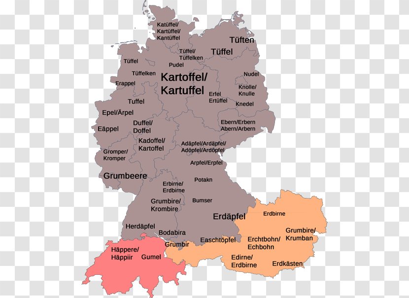 West Germany Language East - Map Transparent PNG