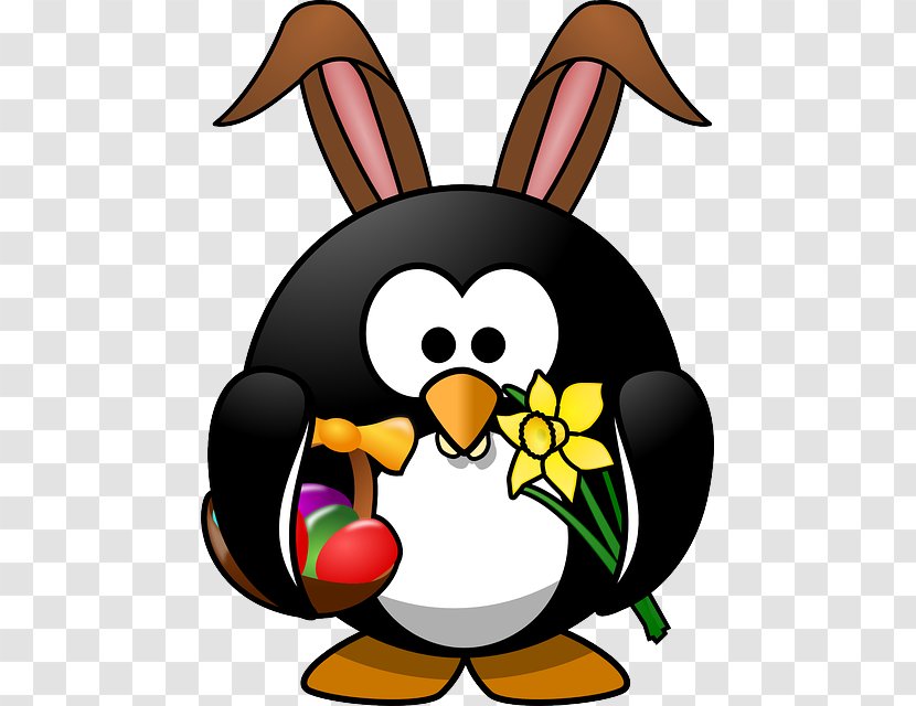 Penguin Clip Art Easter Bunny Egg Hunt - Cow Bandana Transparent PNG
