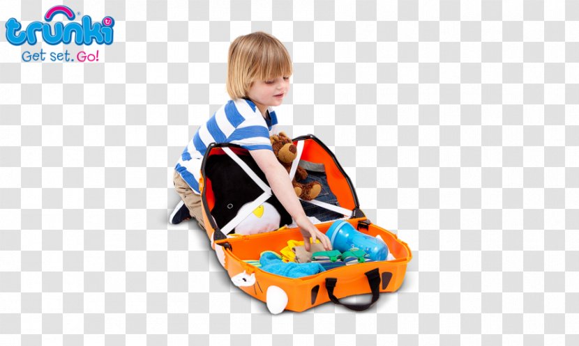 Trunki Ride-On Suitcase Tiger Hand Luggage - Child Transparent PNG