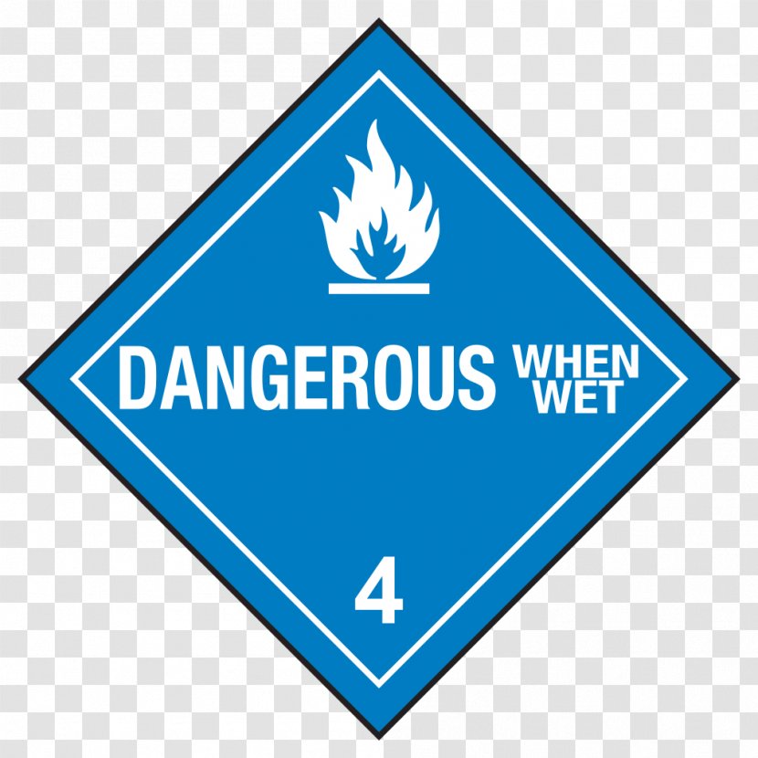 Dangerous Goods Placard Label Paper Combustibility And Flammability - Title 49 Of The Code Federal Regulations Transparent PNG