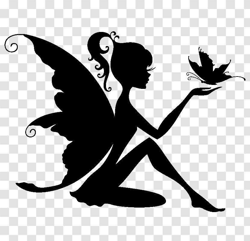 Silhouette Fairy Stencil - Invertebrate Transparent PNG