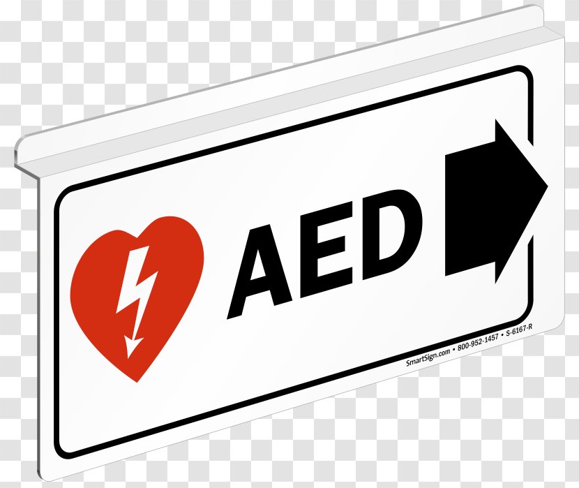 Sign Automated External Defibrillators Arrow First Aid Supplies Logo - Safety Transparent PNG