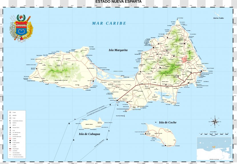 Santa Ana Nueva Esparta Costa Mesa Map Atlas Transparent PNG
