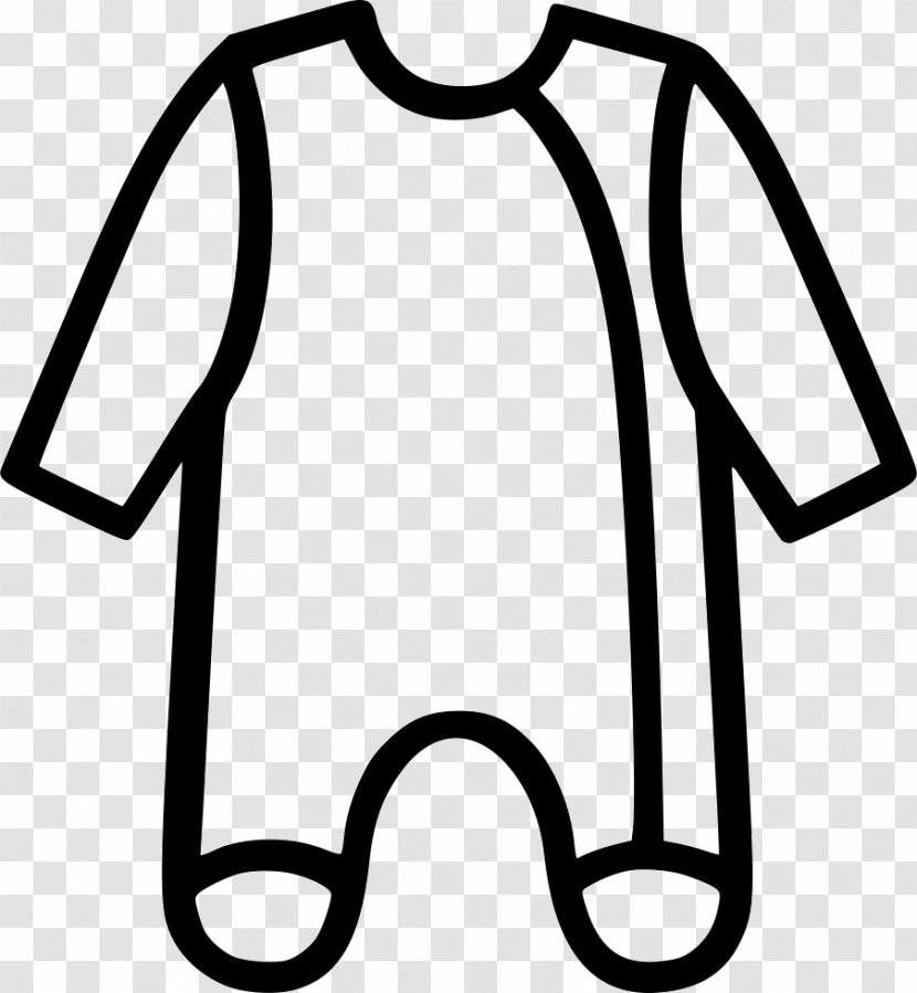 Fashion Clip Art - Black And White - Baby Suit Transparent PNG