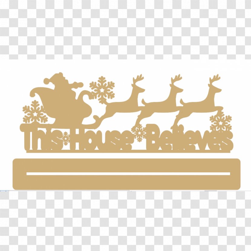 Reindeer Rectangle Sticker Font Transparent PNG