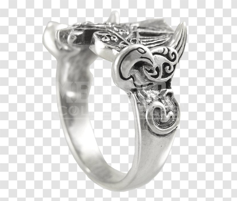 Silver Body Jewellery Diamond - Pentagramm Ring Transparent PNG