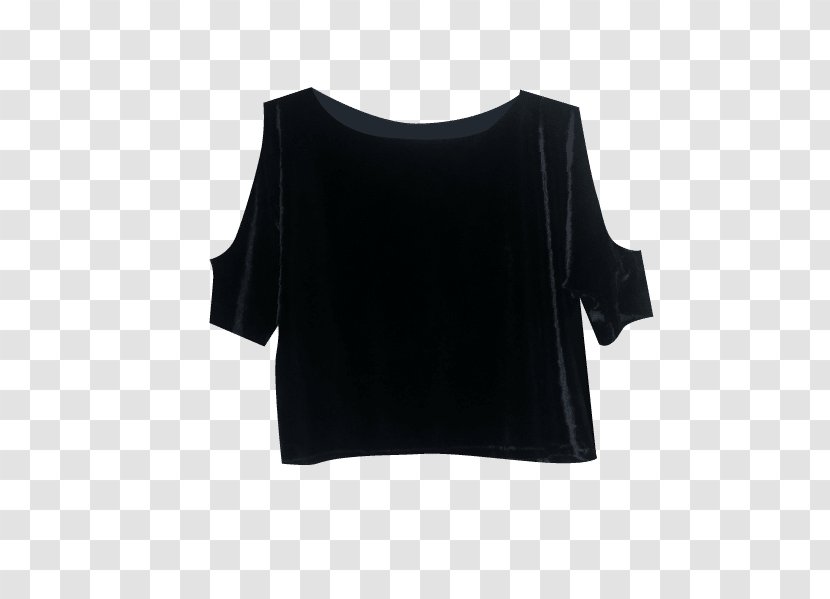 Pretty Disturbia Crop Top T-shirt Sleeve - Black Velvet Transparent PNG