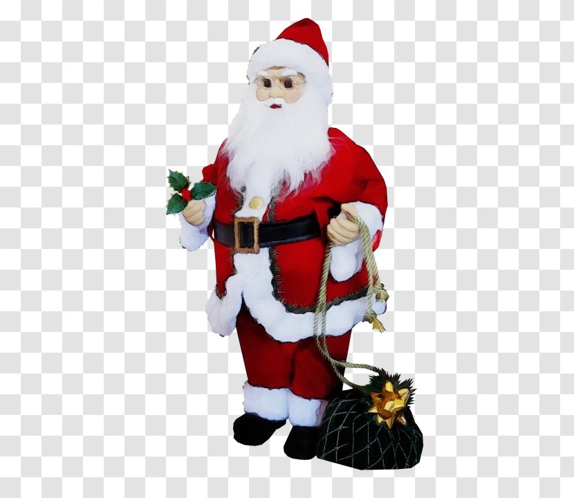 Santa Claus - Watercolor - Christmas Decoration Fictional Character Transparent PNG