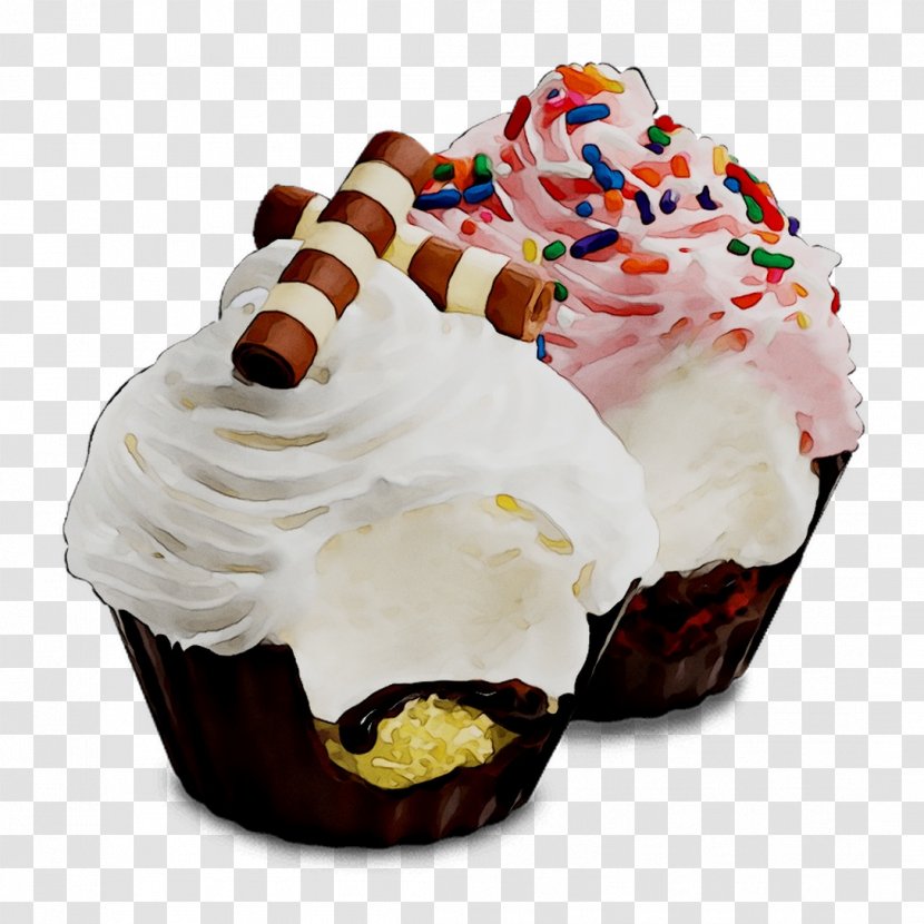 Sundae Cupcake Ice Cream American Muffins Buttercream - Frozen Dessert - Cup Transparent PNG