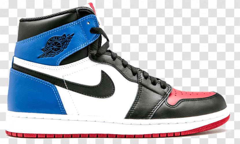 Mens Air Jordan 1 Retro High OG Sneakers Nike Sports Shoes - Electric Blue Transparent PNG