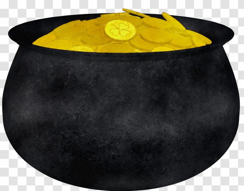 Black Yellow Cauldron Table - Wet Ink Transparent PNG