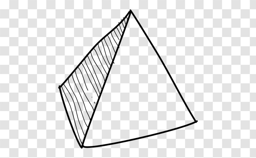 Black And White Great Pyramid Of Giza - Diagram - Hand Drawn Transparent PNG