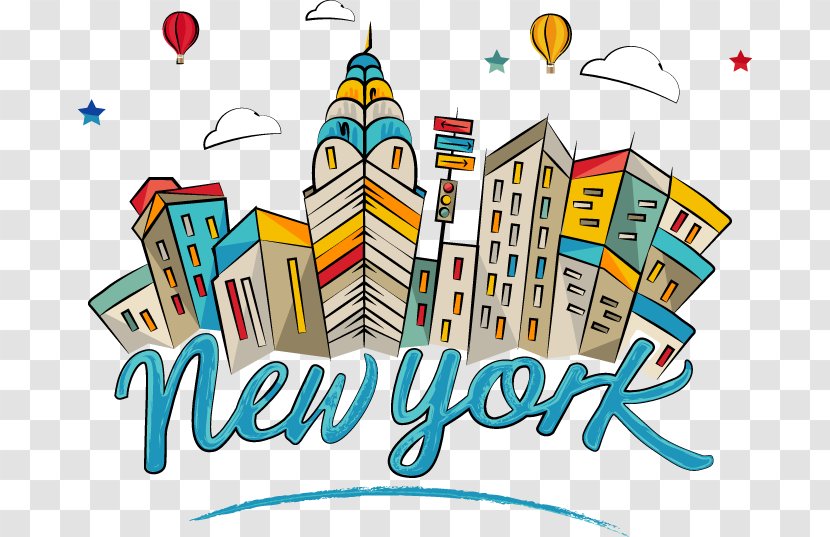 Empire State Building Landmark Cartoon - Logo - New York City's Famous Construction Transparent PNG