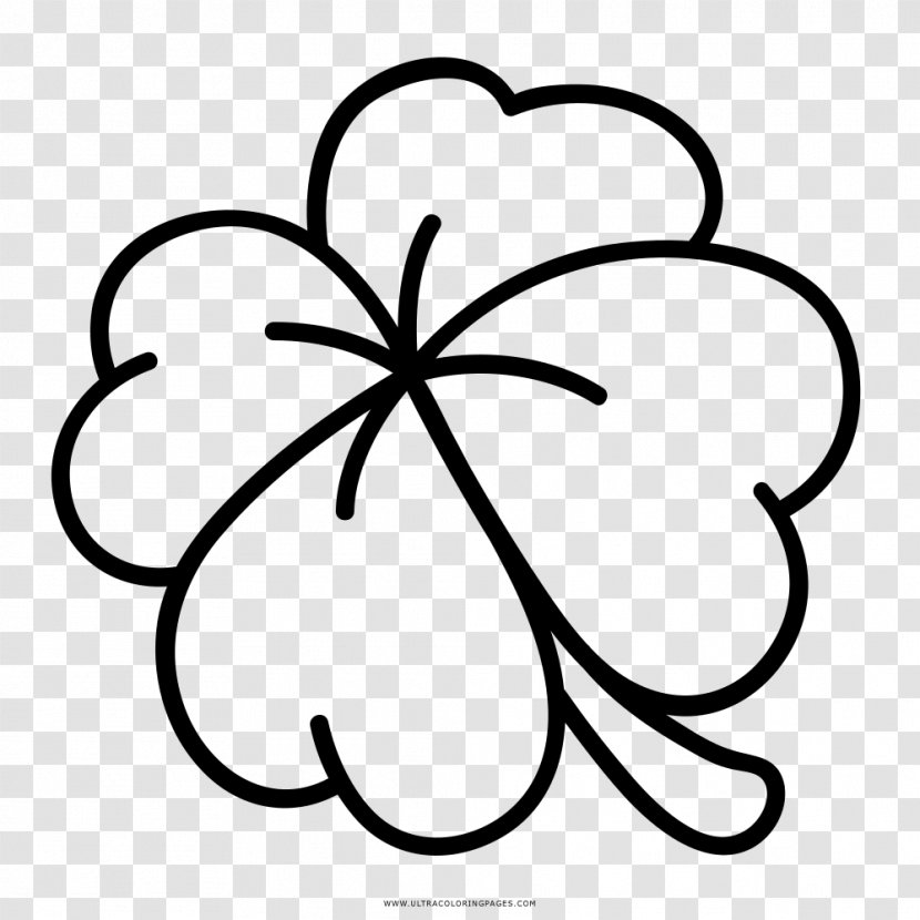 Four-leaf Clover Drawing Luck Coloring Book - Symmetry Transparent PNG