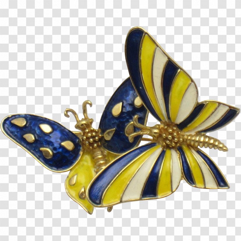 Butterfly Jewellery Brooch Pin Imitation Gemstones & Rhinestones - Gold Transparent PNG