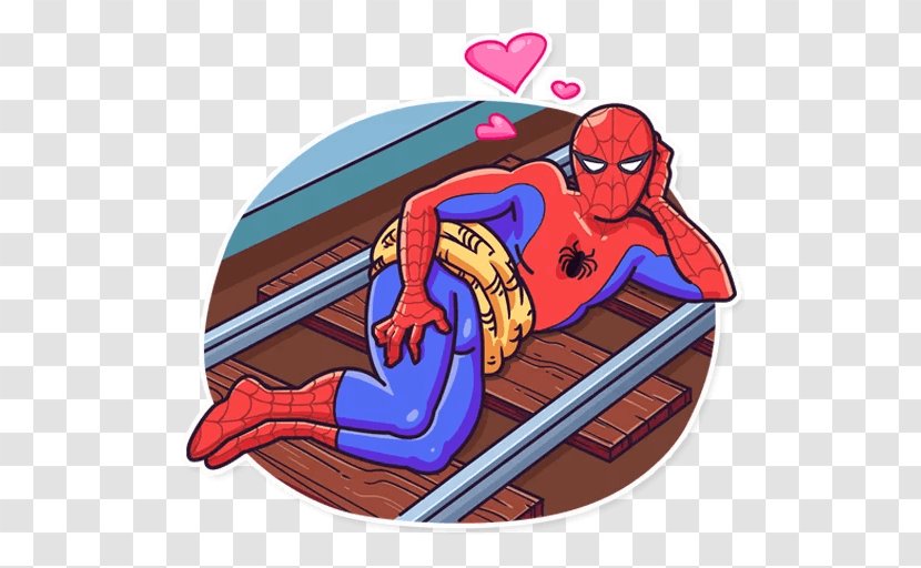 Sticker Telegram VKontakte Cartoon - Cute Spiderman Transparent PNG