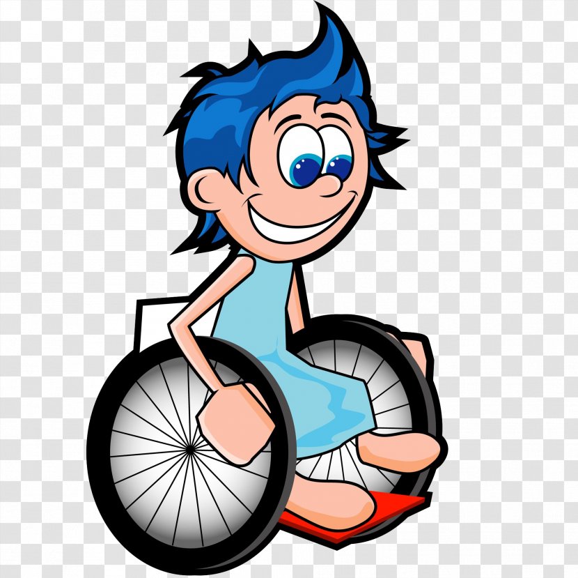 Free Content Clip Art - Cartoon - A Child In Wheelchair Transparent PNG