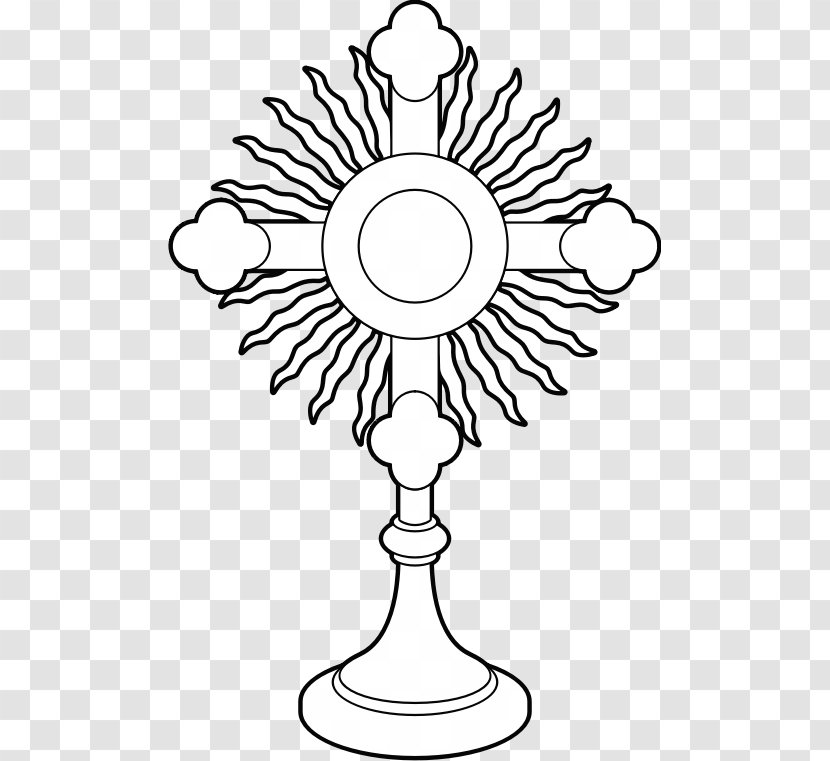 Monstrance Eucharist Sacraments Of The Catholic Church Coloring Book Transparent PNG