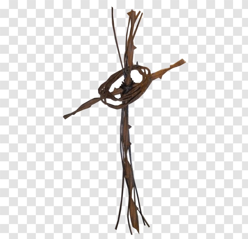 Crown Of Thorns Christian Cross And Thorns, Spines, Prickles - Line Art Jesus Transparent PNG