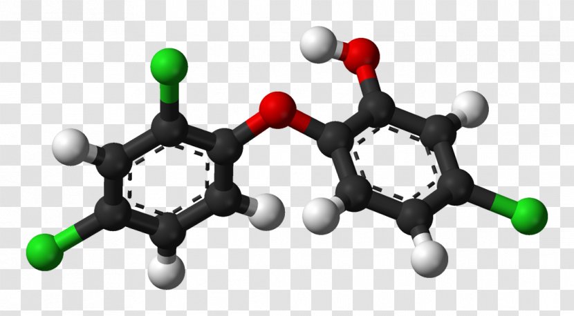 Molecule Chemical Compound DDT Dichlorodiphenyldichloroethylene Ball-and-stick Model - Triclosan Transparent PNG