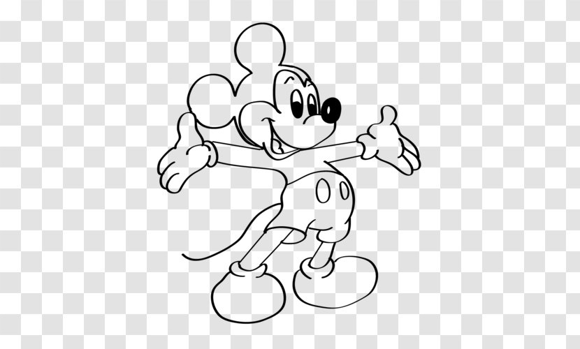Mickey Mouse Minnie Drawing Line Art Cartoon - Flower Transparent PNG