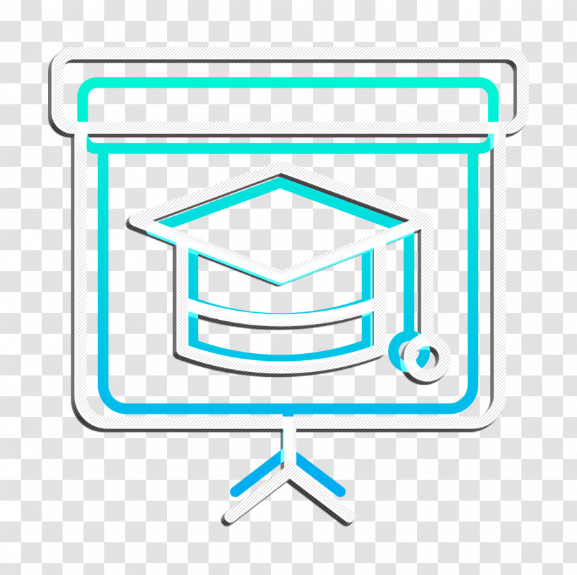 School Icon Blackboard Icon Studying Icon Transparent PNG