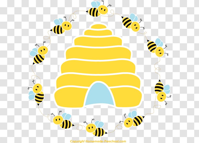 Honey Bee Beehive Queen Clip Art - Circular Border Transparent PNG