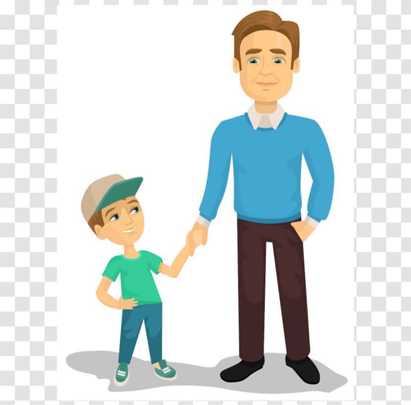 Father Drawing Son - Standing - Child Transparent PNG