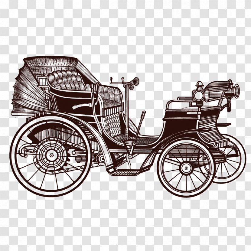 Carriage Wheel Vintage Car Classic - Motor Vehicle - Vector Cars Transparent PNG