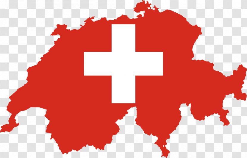 Flag Of Switzerland Map National - Red Transparent PNG