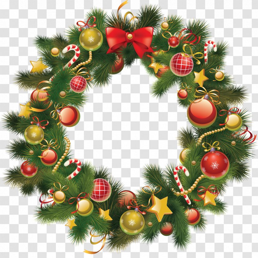 Christmas Wreath Garland Clip Art - Decoration Transparent PNG