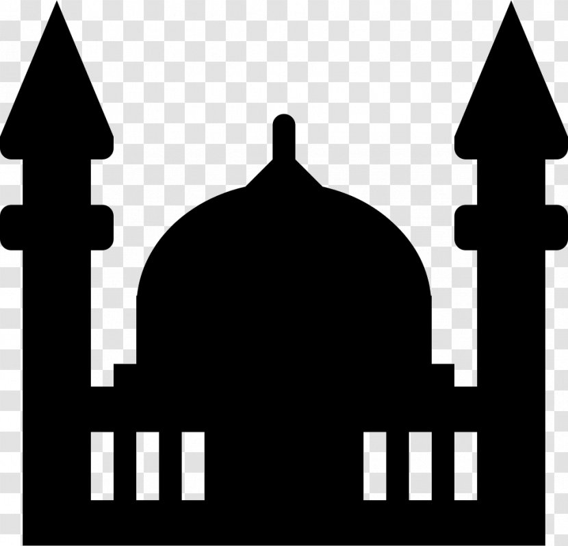 Taj Mahal Mosque - Black And White Transparent PNG