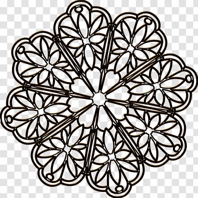 Floral Design Symmetry Line Pattern - Area Transparent PNG