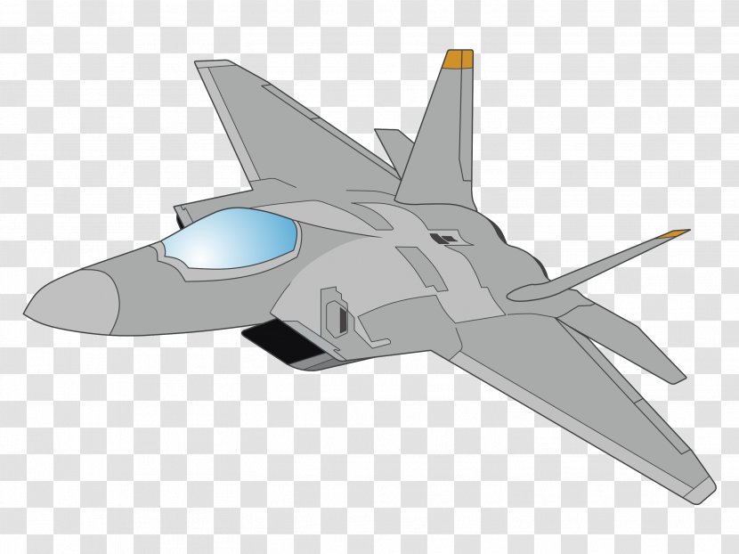 Lockheed Martin F-22 Raptor Airplane Fighter Aircraft - Vector Space Transparent PNG