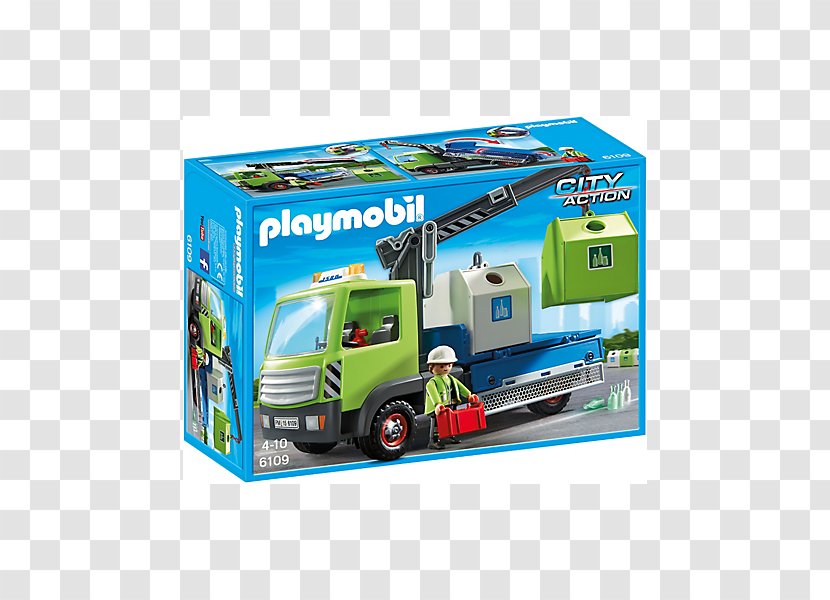 Playmobil Dump Truck Toy Vehicle - Utility - Glass Waste Transparent PNG