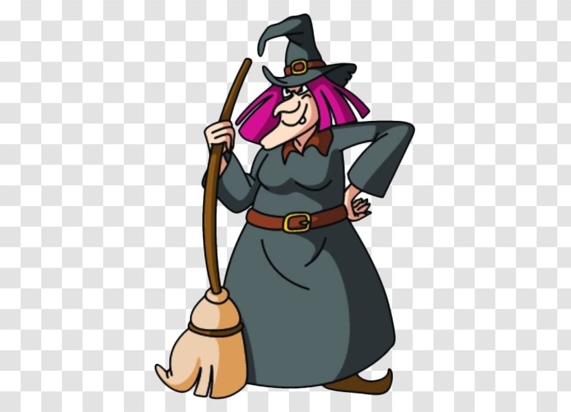 Witchcraft Cartoon Boszorkxe1ny Illustration - Magic - The Old Witch With Broom In Transparent PNG