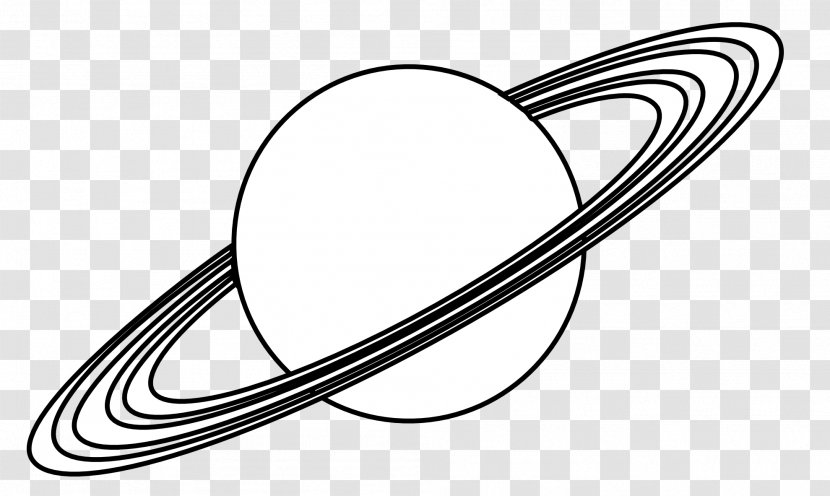 Earth Planet Saturn Black And White Clip Art - Line - Printable Pictures Of Transparent PNG