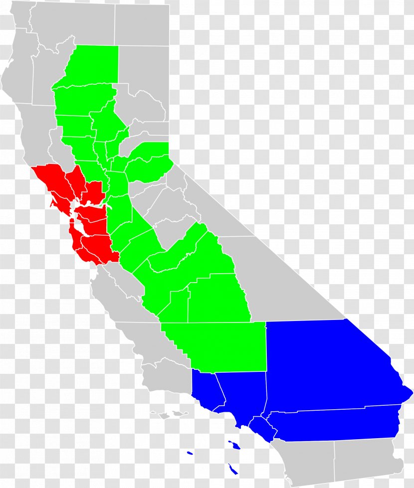 Southern California Northern Cal 3 Partition And Secession In Initiative - West Coast Of The United States - Legoland Map Transparent PNG