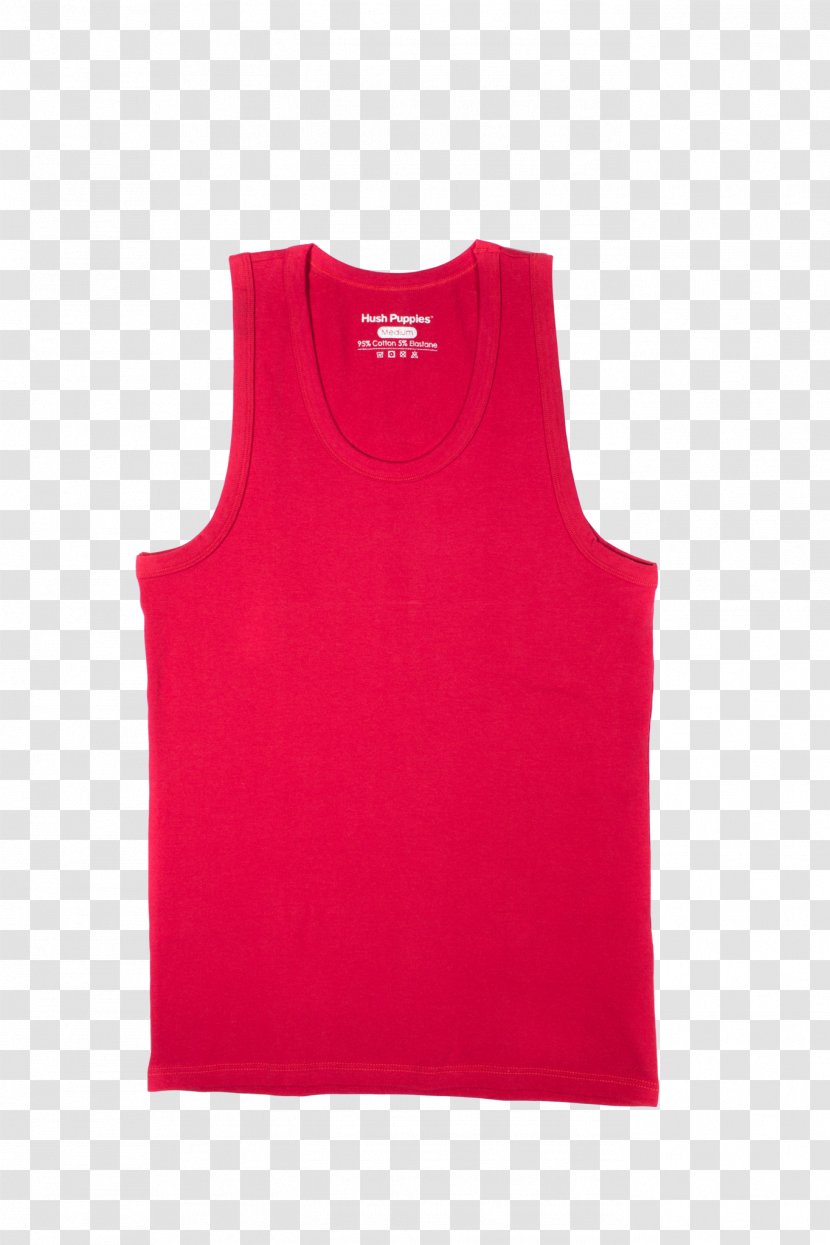 T-shirt Gilets Sleeveless Shirt Neck - Red Transparent PNG