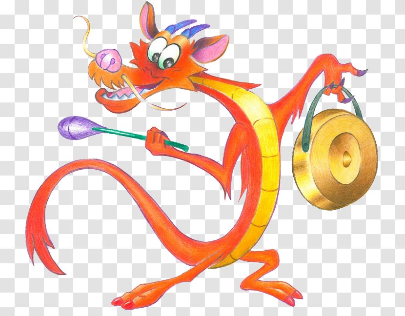 Mushu Fa Mulan Cri-Kee Dragon - Watercolor Transparent PNG