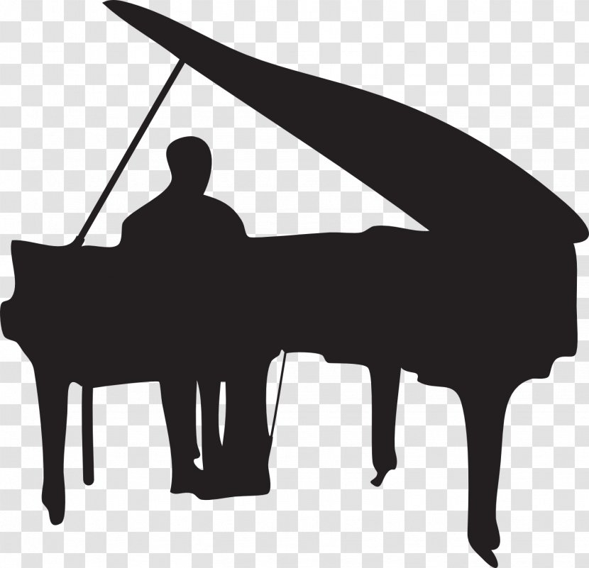 Grand Piano Player Jazz - Watercolor Transparent PNG