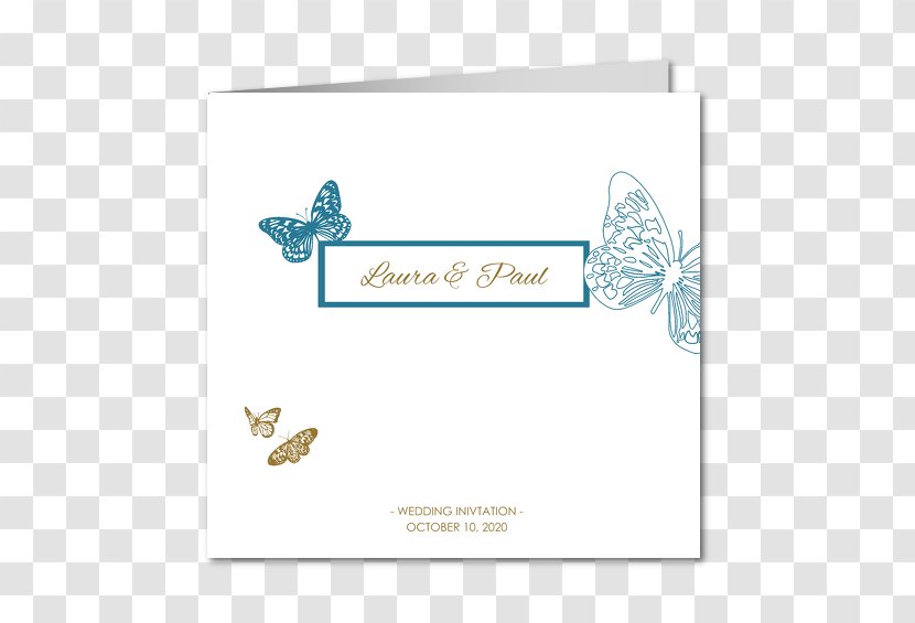 Paper Logo Butterfly Font - 2017 Wedding Card Invitation Transparent PNG