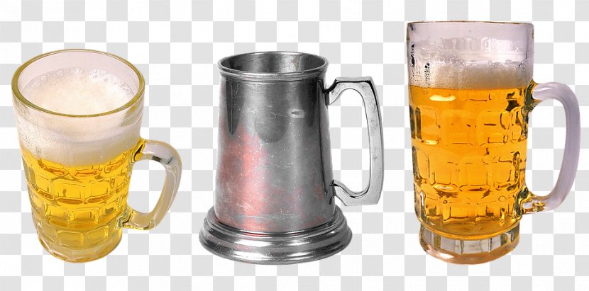 Beer Stein Wine Alcoholic Drink - Cup - Three Mug Transparent PNG