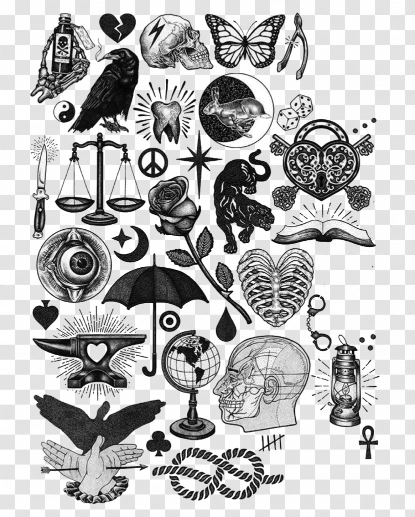 Tattoo Botany - Skin - Printmaking Line Art Transparent PNG