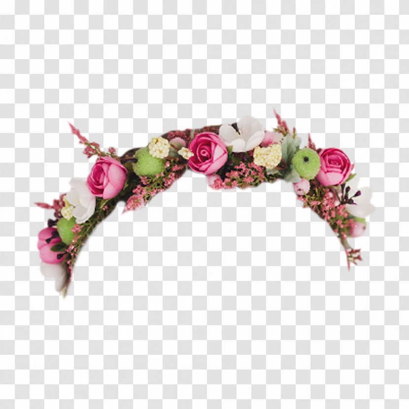 Floral Design Cut Flowers Headpiece - Pink - Flower Transparent PNG