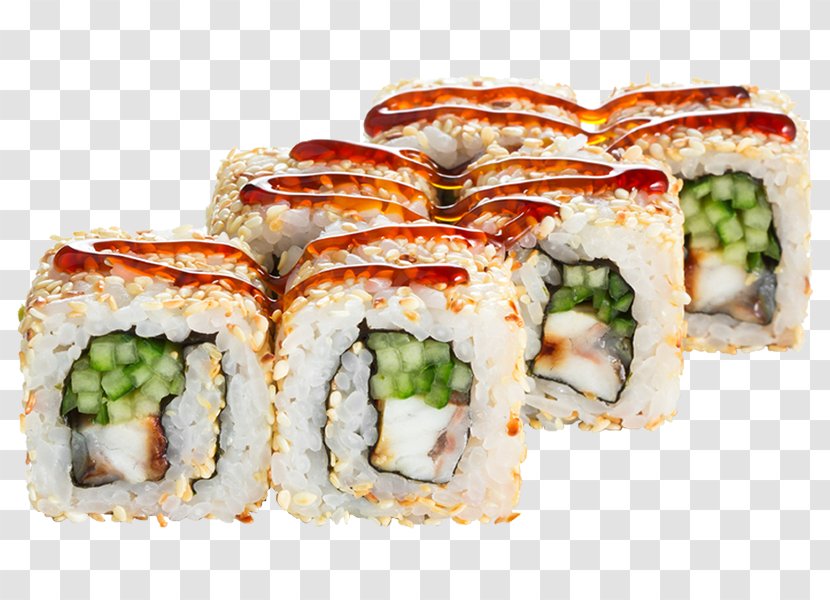 Sushi Makizushi California Roll Japanese Cuisine Pizza - Recipe Transparent PNG